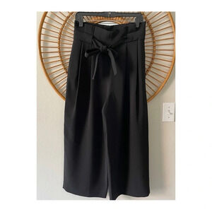 COS High paper bag waist pant crop wide leg Sz S
